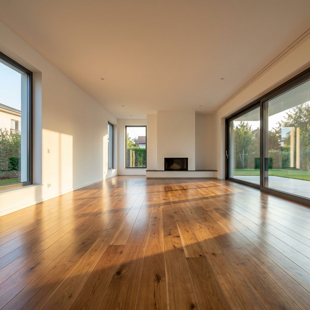 Pristine modern empty house interior after a professional move-out deep clean